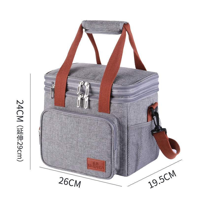 Sac à lunch double couche haute capacité avec isolation thermique pour picnics