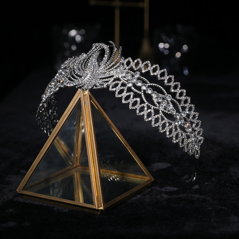 Vêtements de luxe de la Couronne de Strass Coiffure de mariée Baroque Bandeau Accessoires capillaires