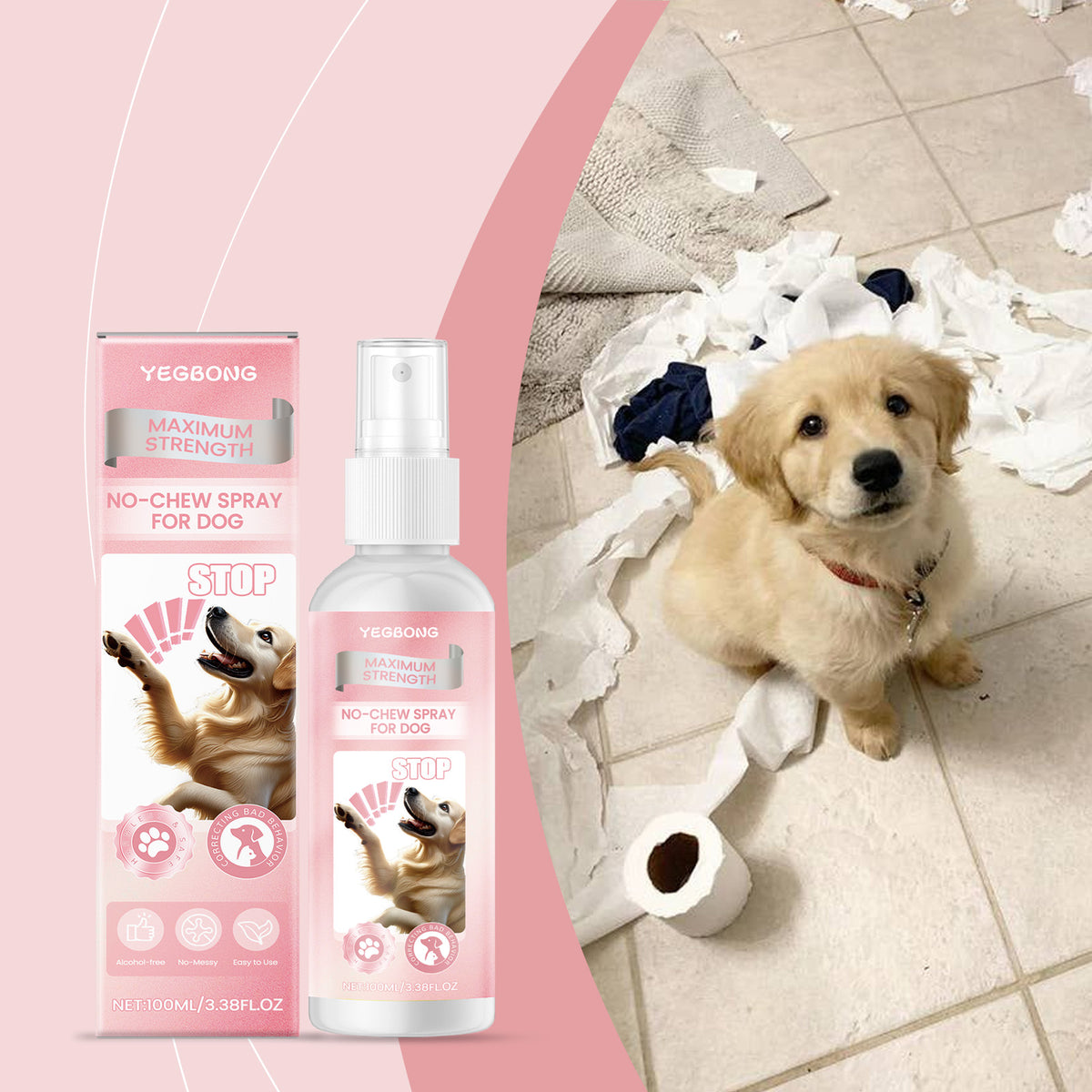Pas de spray pour les chiens