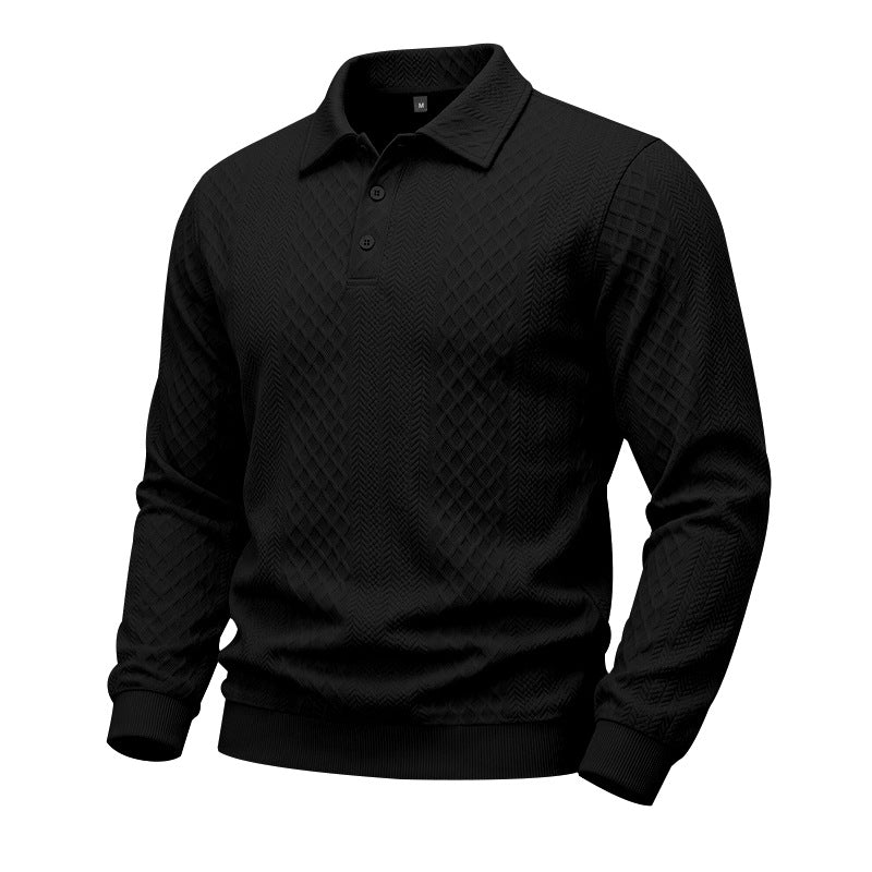 Hommes Relaxed Fit Jacquard Texturé Casual Tous assortis manches longues Hoodie
