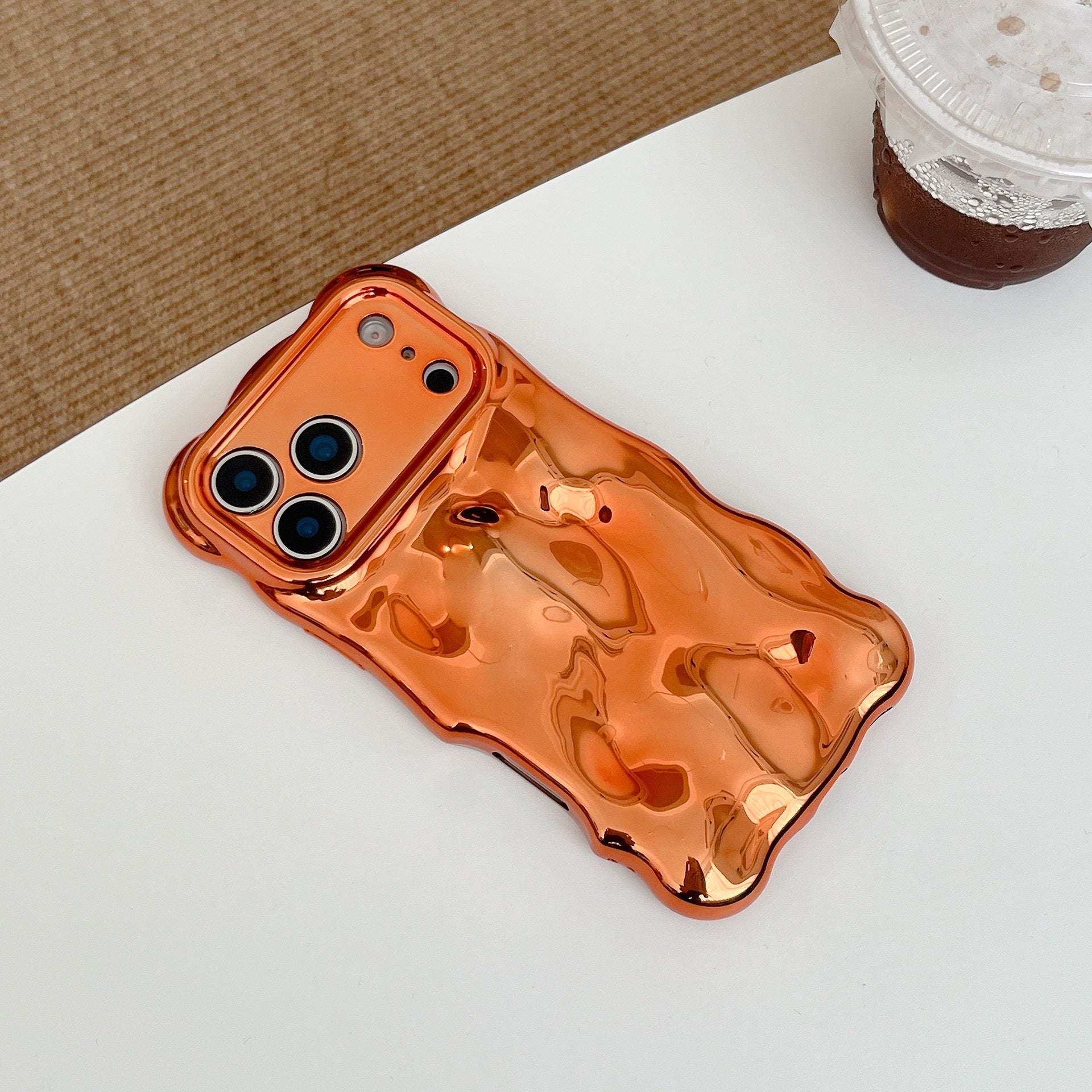 Électroplaqué de haute qualité orange Wave Shell approprié