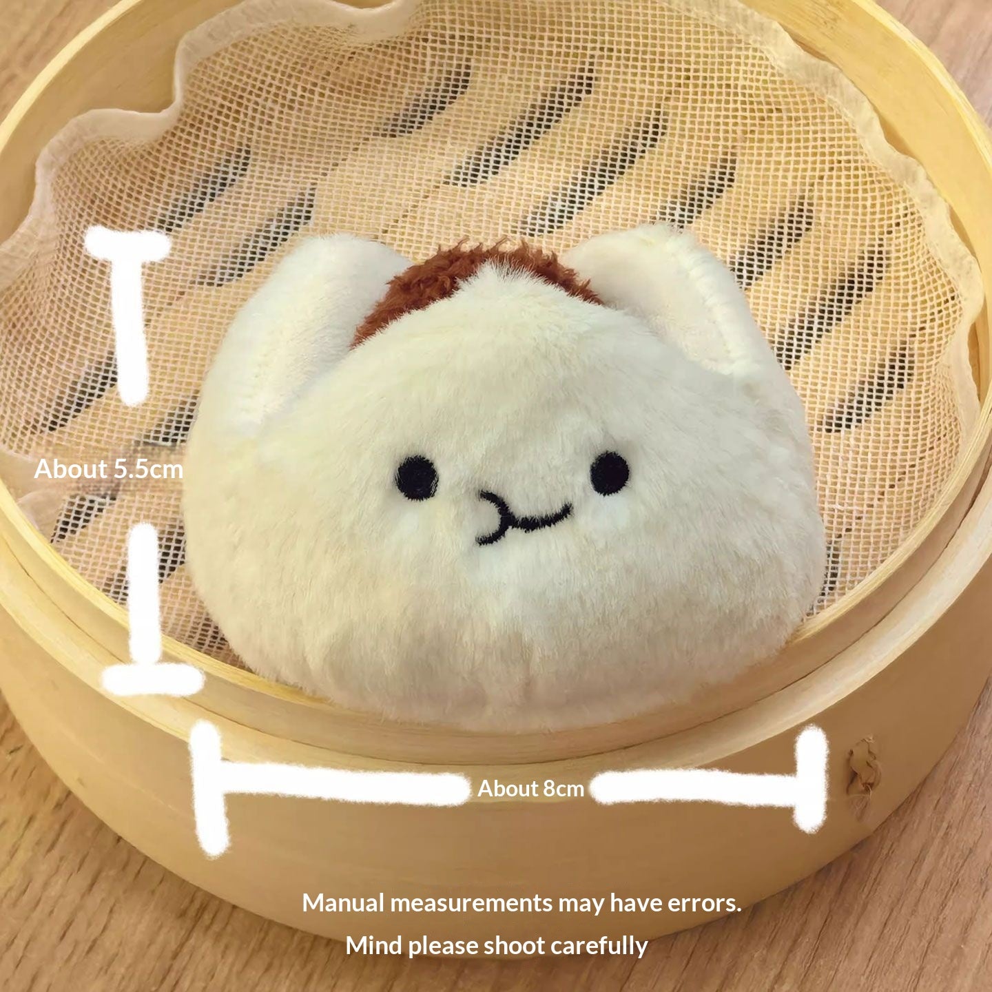 Cute Guangdong Dim Sum Plush Jouet Barbecue Pork Bun
