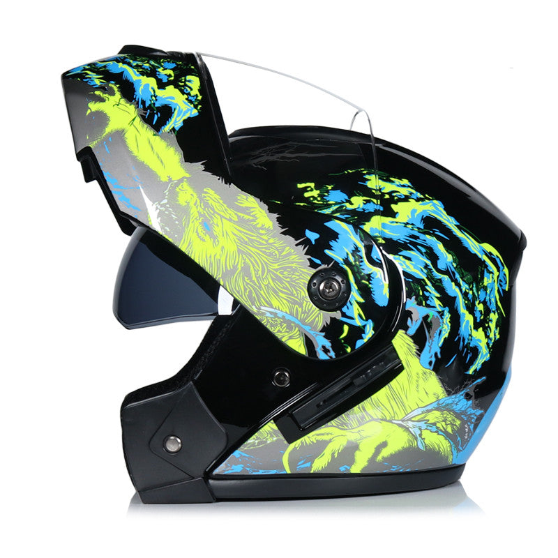 Casque de moto d'hiver double-lentilles non couvert
