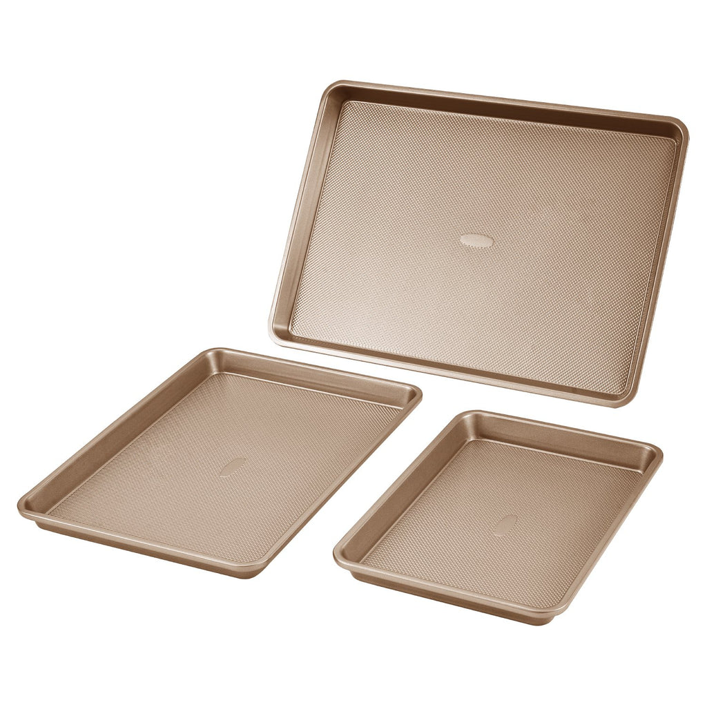 Set de pâtisserie en acier au carbone 3 pièces avec poignée en silicone