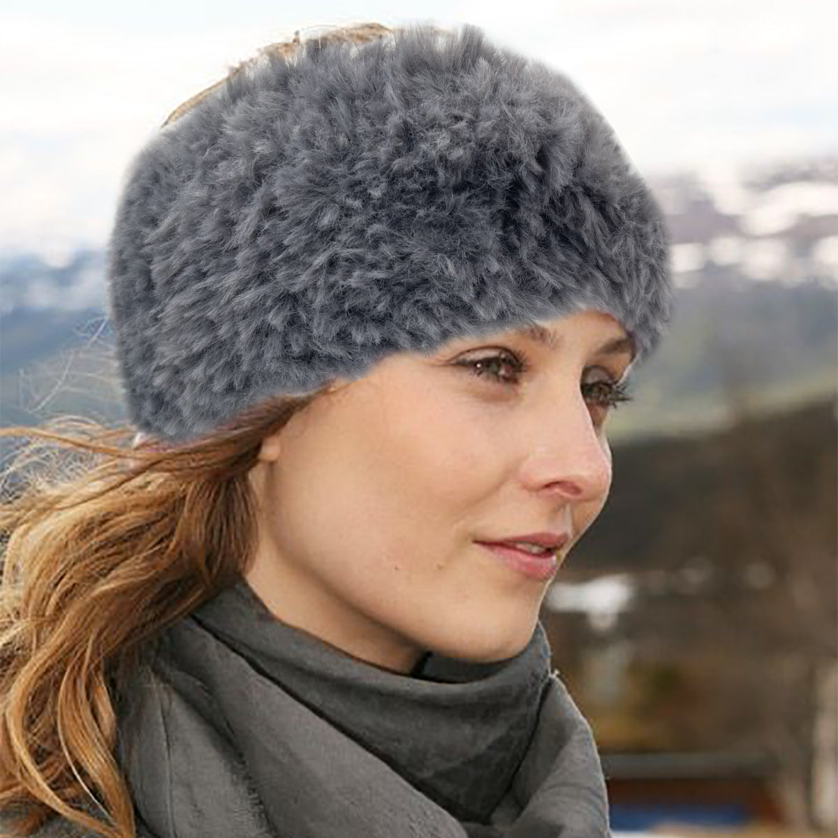 En peluche large bande de cheveux chaud épais pour les femmes