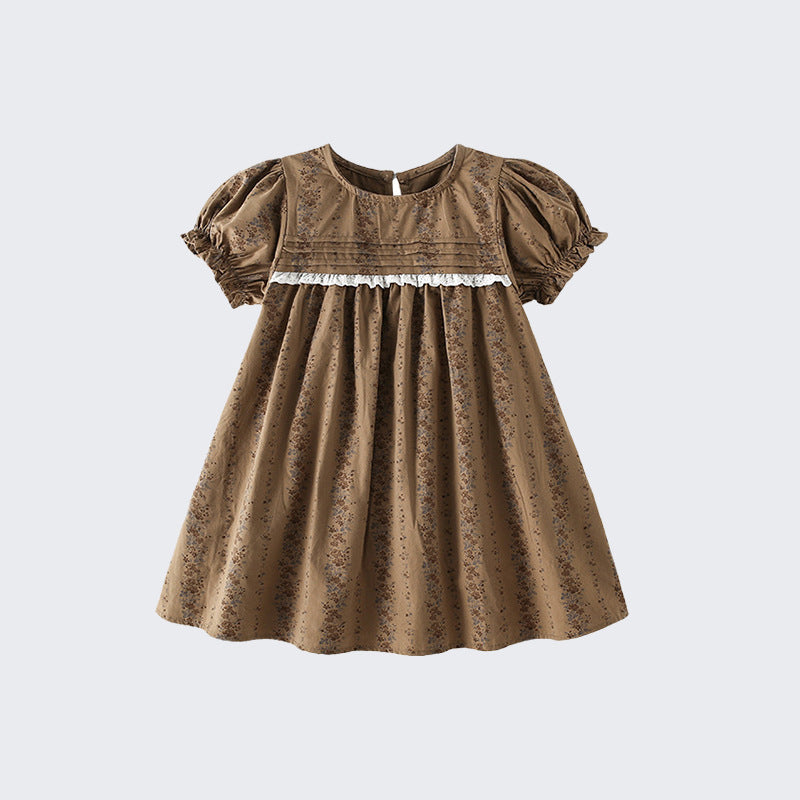 Robe florale de style mori pour filles