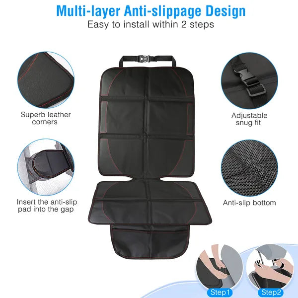 2 Packs Car Seat Protector Cushion Mat Pad with Thick Padding Protector for Car Baby Child