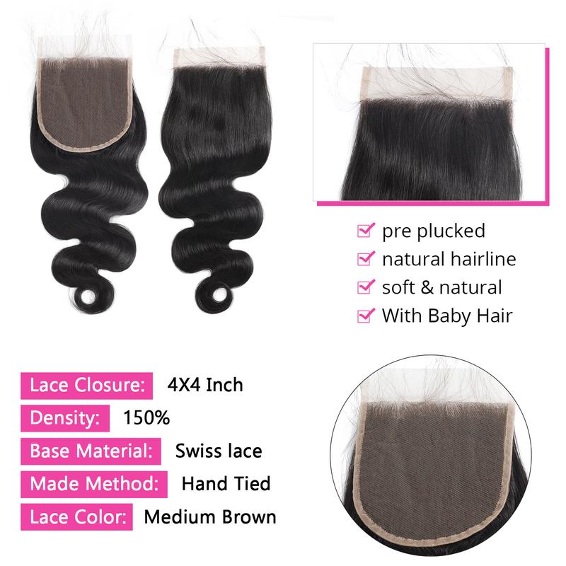 Glueless Body Wave Ensembles de cheveux humains pour l'usure quotidienne10A Virgin Remy cheveux porter doux & Thic