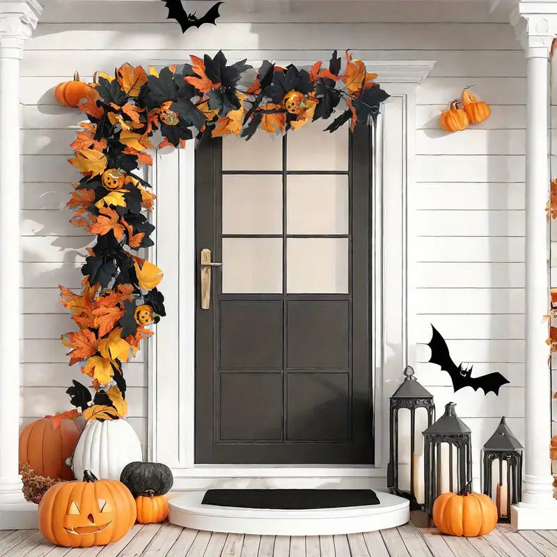 Halloween Feuille d'érable artificielle Garland