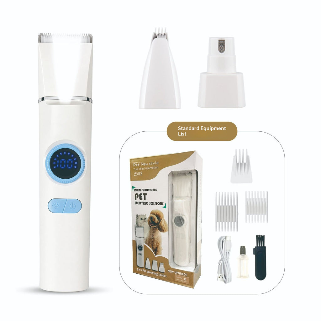 Clipper électrique pour animaux de compagnie avec affichage numérique
