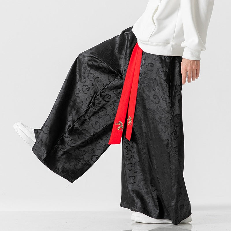 Pantalon de chant Style ancien Culottes encombrantes à jambes larges