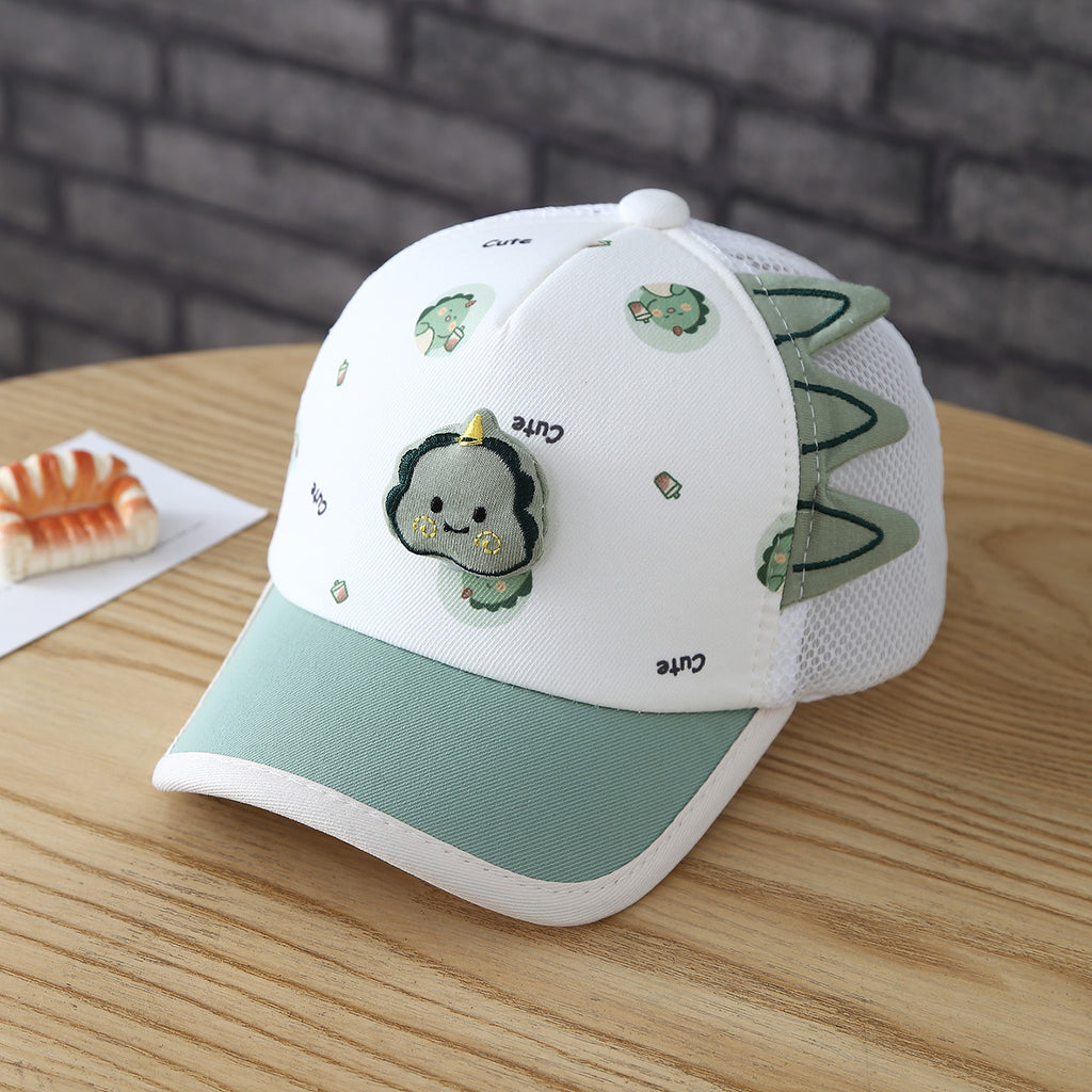 Chapeau brumisé à bord semi-netté, imprimé à lettres pour enfants