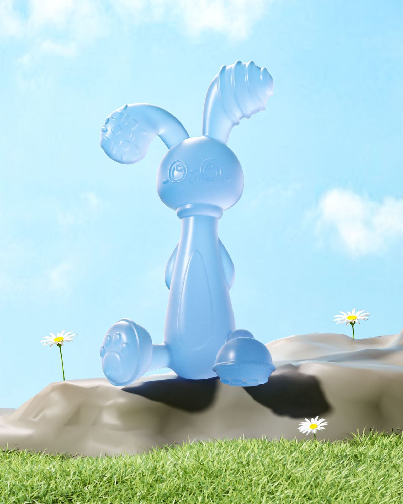 Silicone Lapin Teether Infant Molar Rod Dentition bébé Empêcher l'artéfact de la main