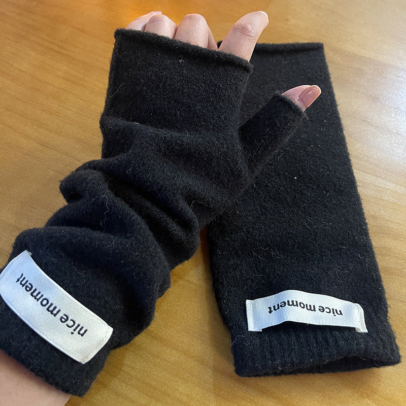 Mittons sans doigts tricotés en cachemire d'hiver chaud