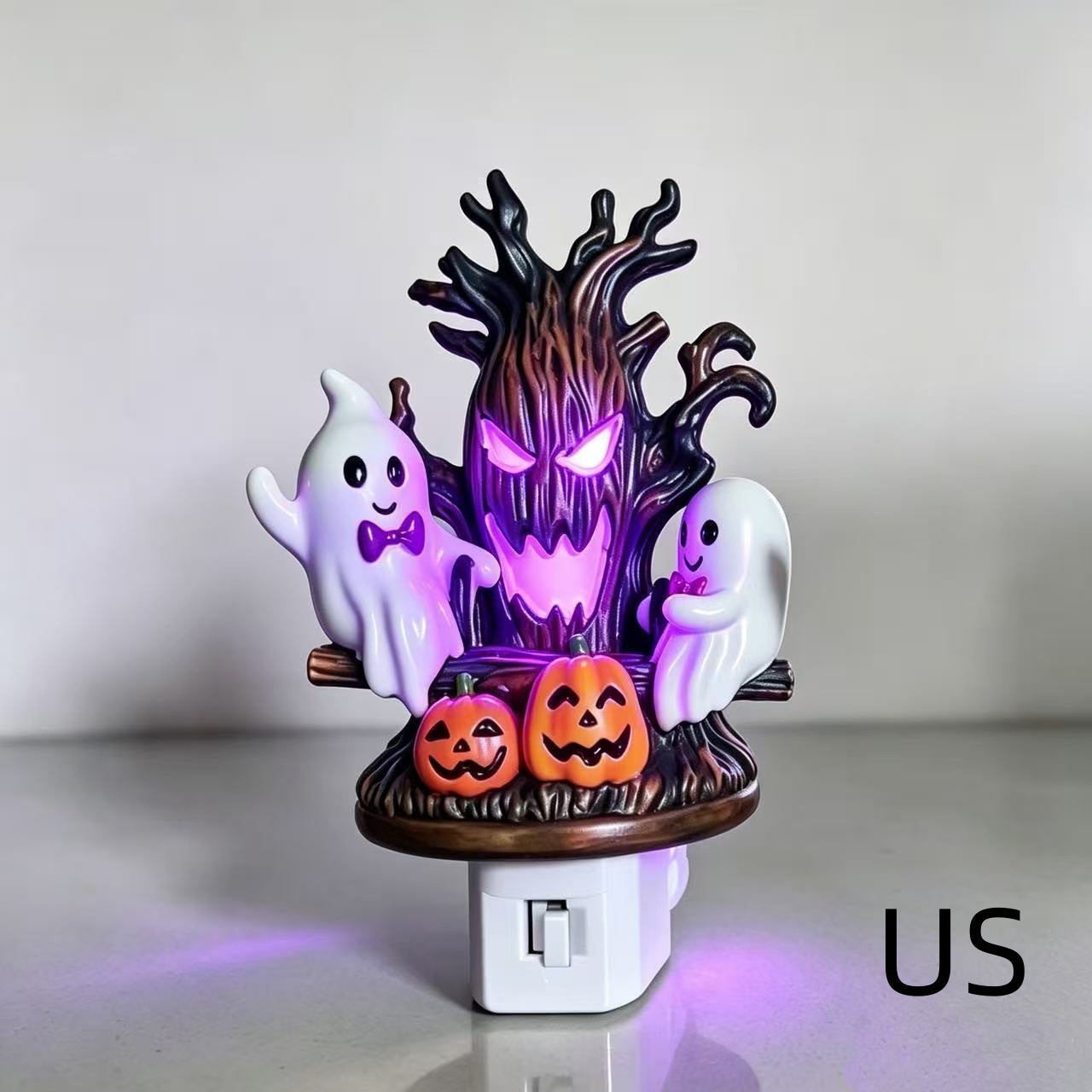 Resin décoratif nuit lumière balançoire fantôme pour décoration d'Halloween