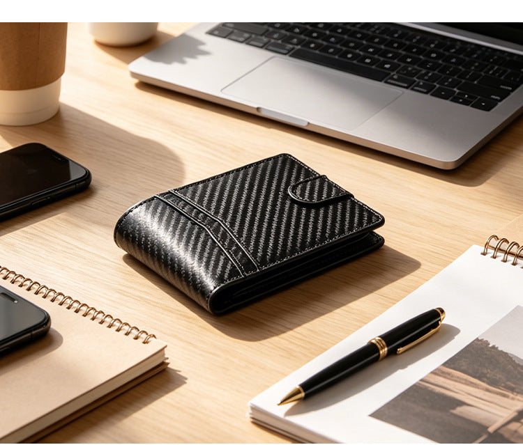 Portefeuille Homme Business-Casual Carbon-Fibre