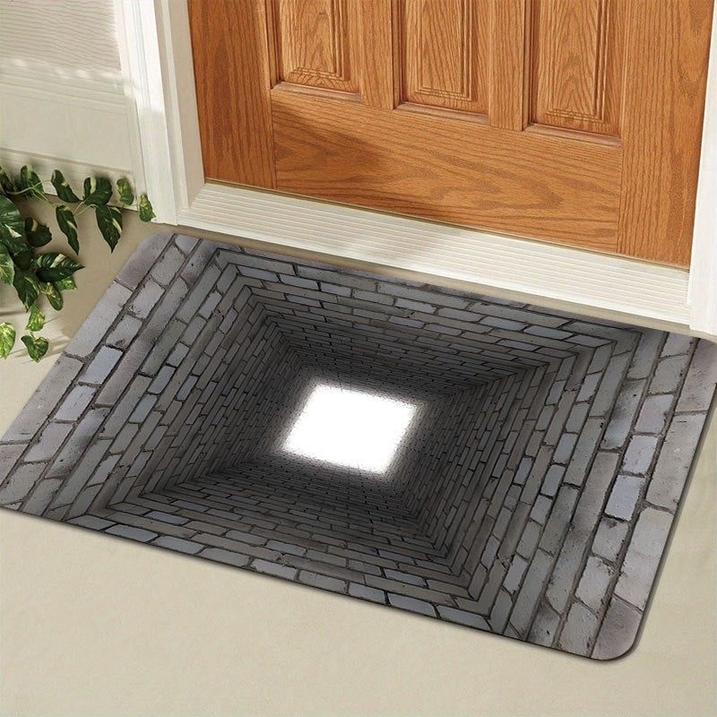 Effet visuel 3D Maison Ground Mat Salle de bain antidérapante