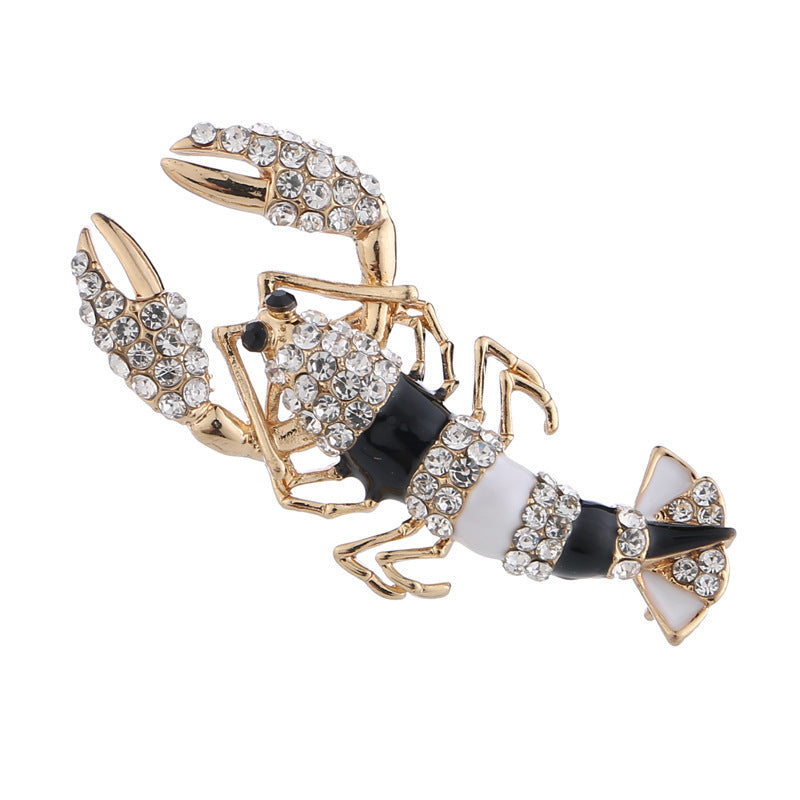 Accessoire à broche de homard en émanel pour femmes