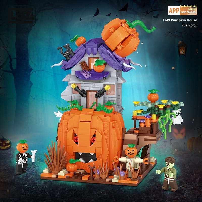 Halloween Bâtiments Petits jouets d'assemblage de particules