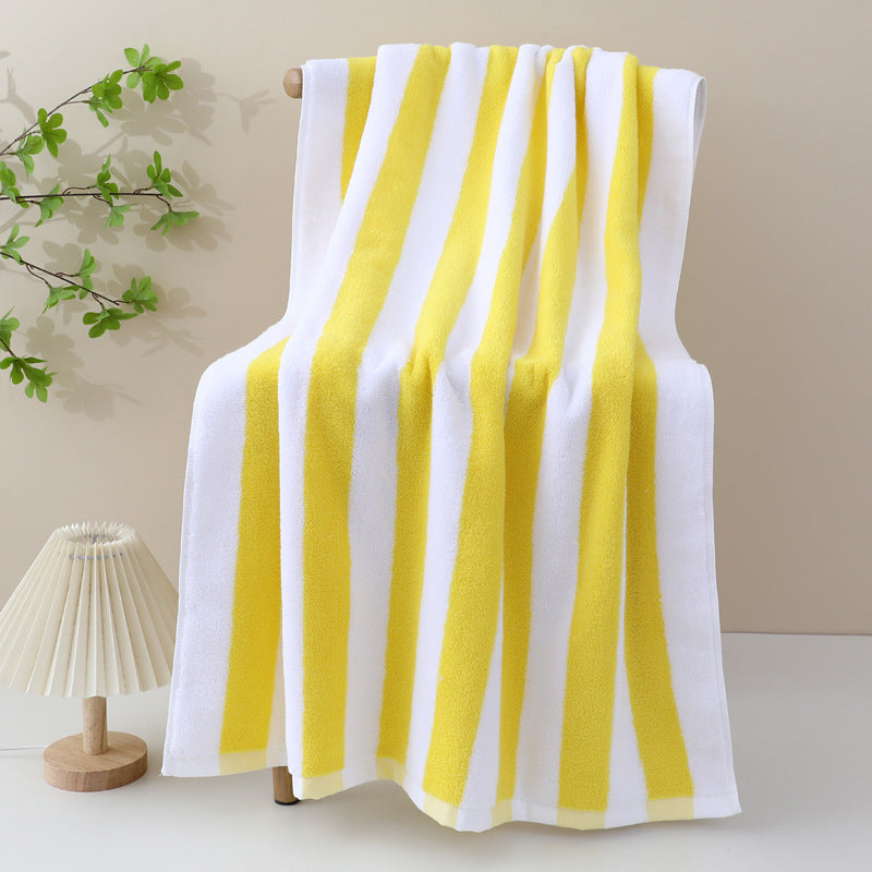 Extra grand teint en fil de coton rayé serviette de plage pour la plage ou la natation