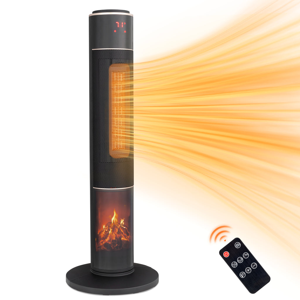 Chauffe-espace tour 33 pouces avec flamme 3D