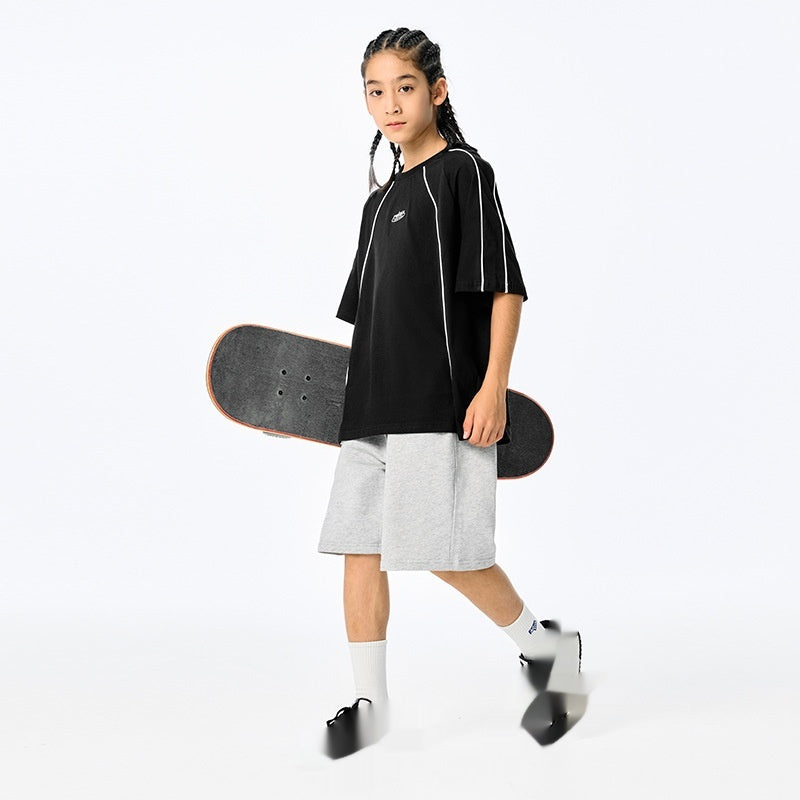 Sweatpants retro pour enfants de style américain à couleurs solides