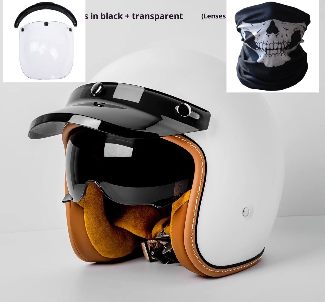 Casque de moto Casque de moto homme et femme voiture électrique Gants intégrés