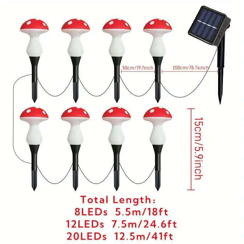 Lampadaire de Champignon solaire et pièce décorative de cour
