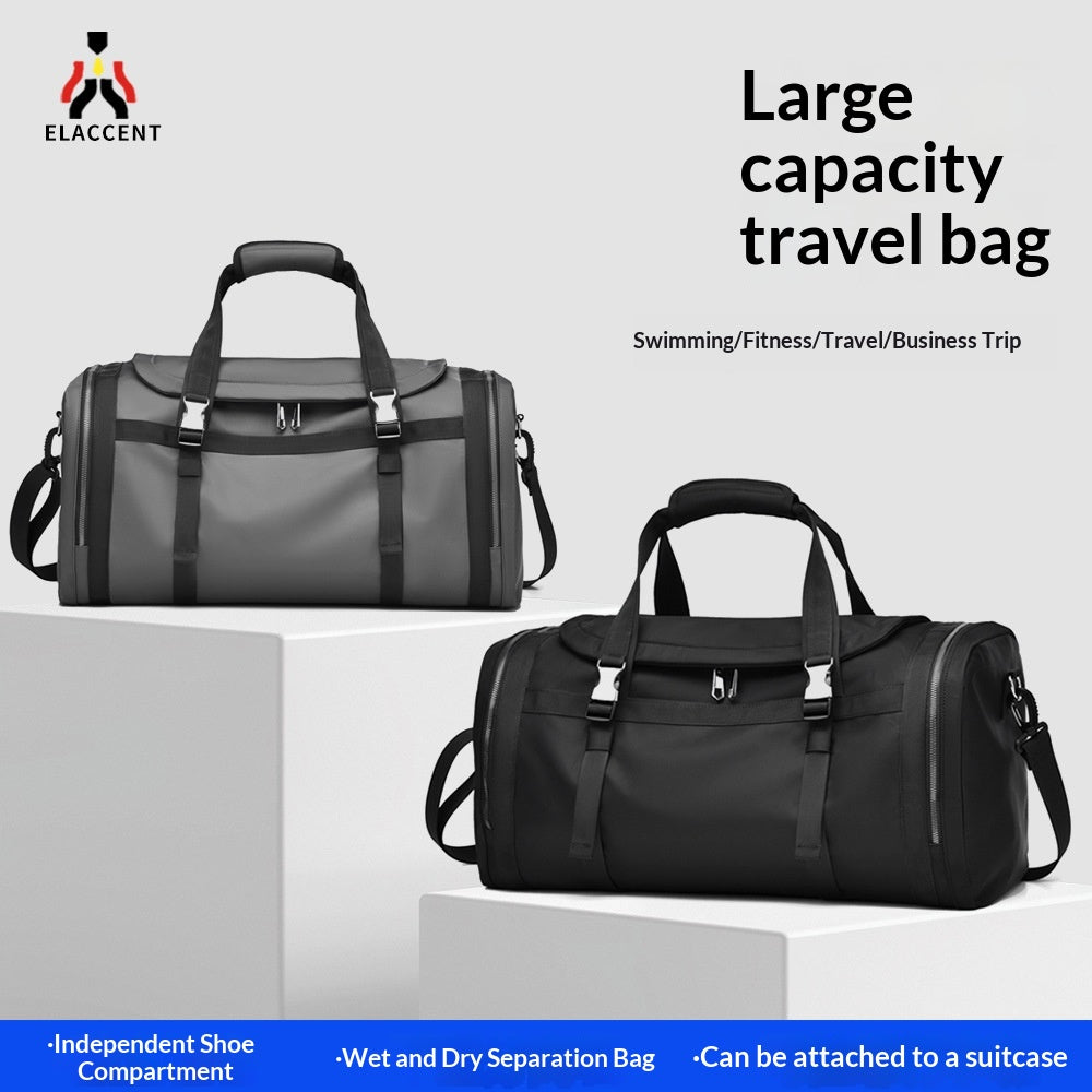 Outdoor Leisure Bag with Separate Shoe Compartment Multifunctional Travel Bag