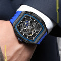 Montre automatique Hollow Homme Montre mécanique étanche lumineuse