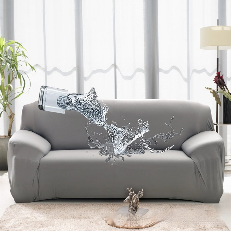 Solid Color Elastic Waterproof Sofa Couverture en soie de lait tout compris