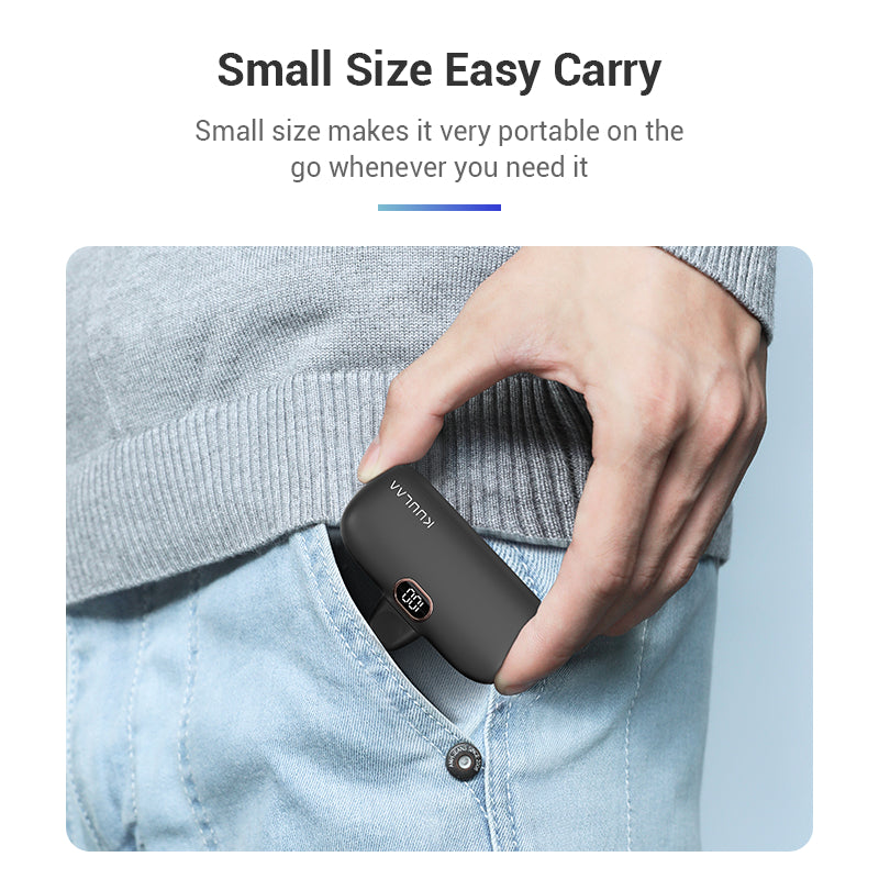 Pocket Portable Capsule Power Bank avec Interface