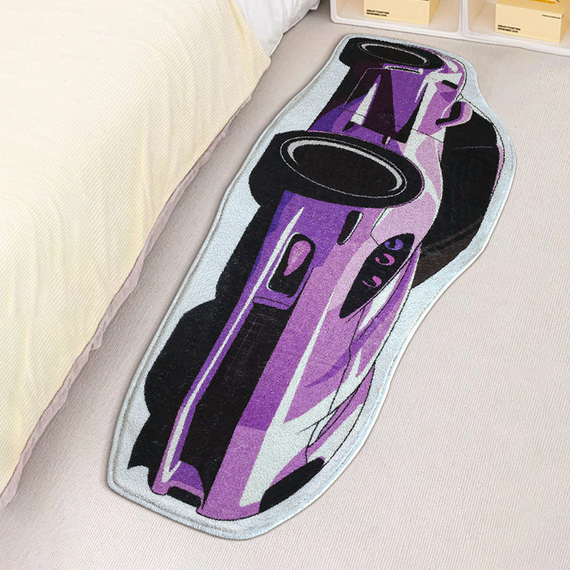 Rug côté lit de style Racing durable résistant aux taches antidérapant pour usage domestique