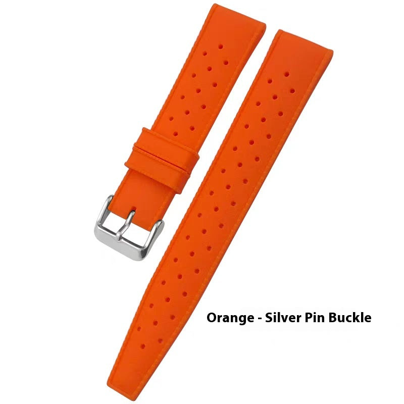 Solid Couleur Minimalisme Montre en caoutchouc Bracelet vert bleu foncé