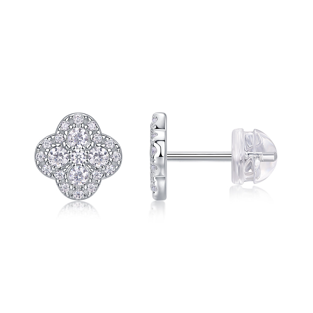 S925 Boucles d'oreilles Sterling Silver Clover