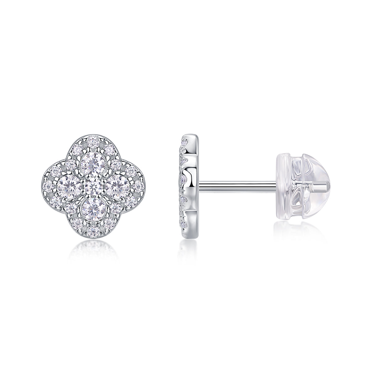 S925 Boucles d'oreilles Sterling Silver Clover