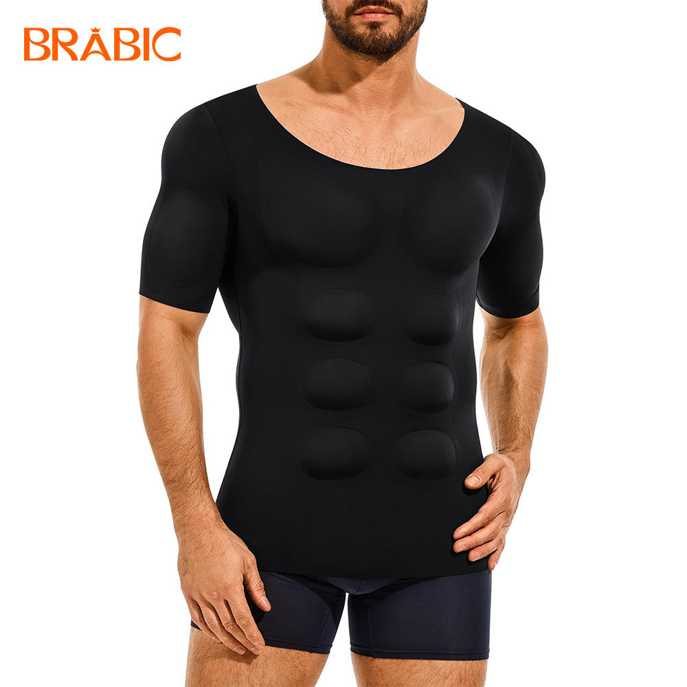 T-shirt Faux-muscle Hommes pour l'Europe Et l'Amérique