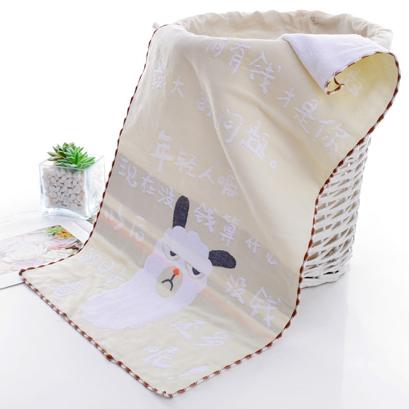 Pure cotton towel for home use, soft and highly absorbent