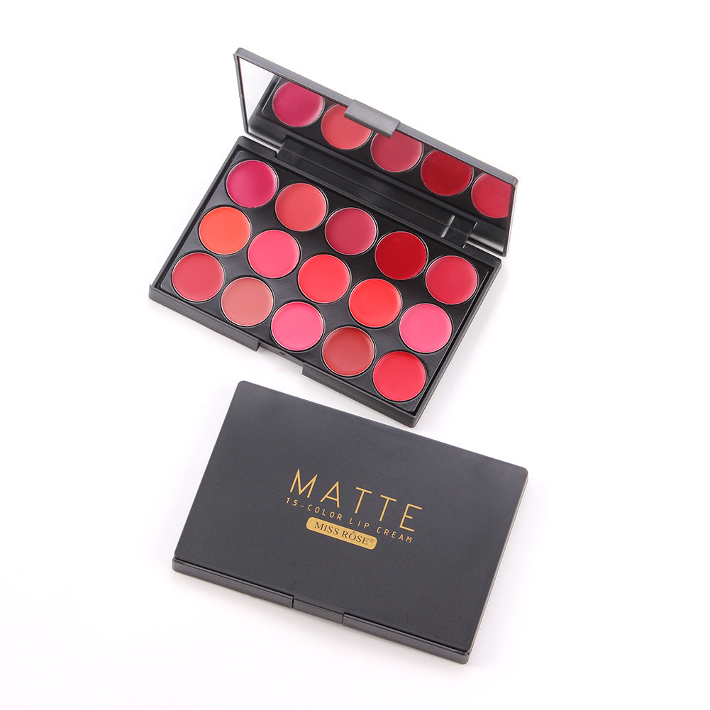 15 Couleurs Rouge à lèvres Lip Gloss Maquillage Palette