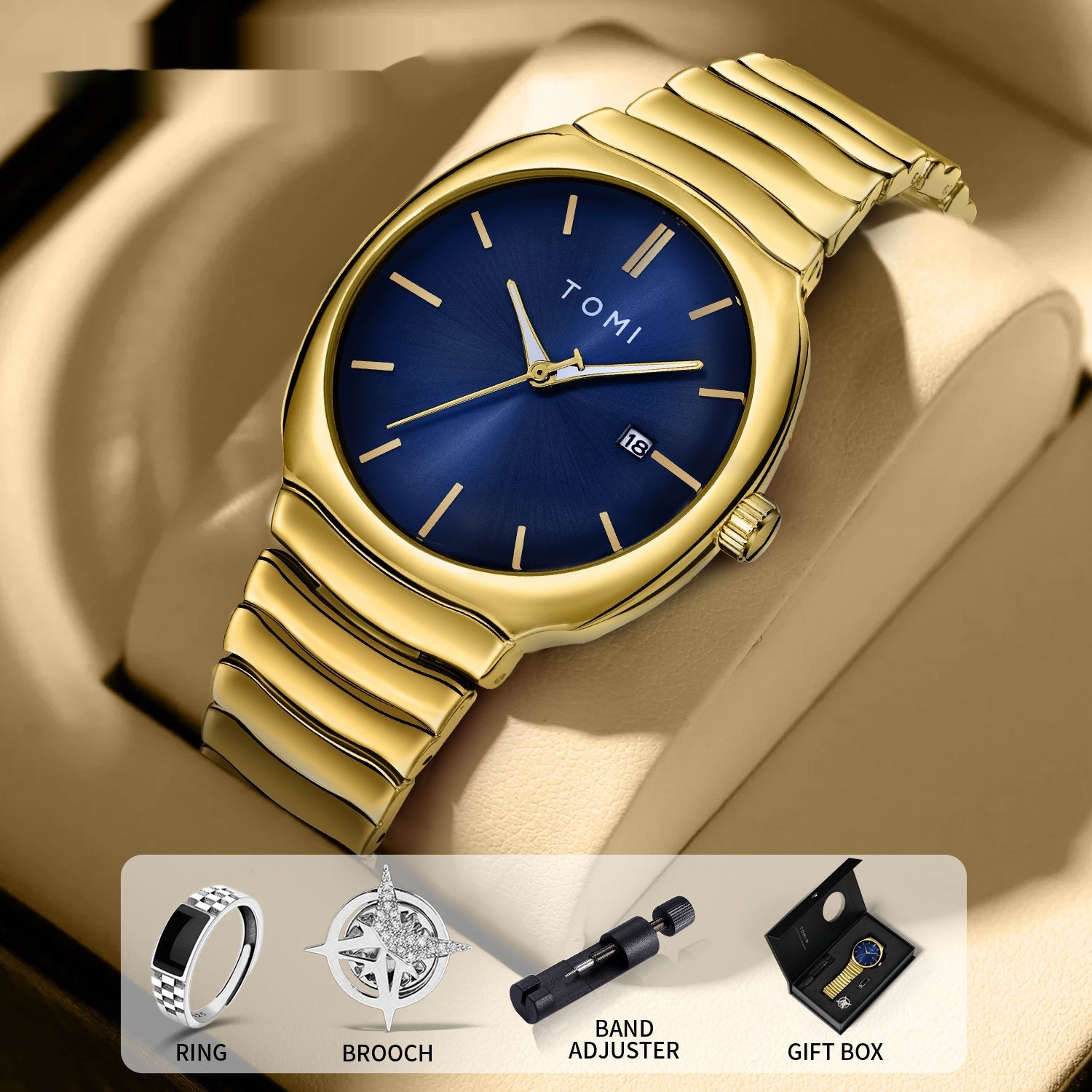 Montre Quartz d'affaires simple et élégante pour hommes