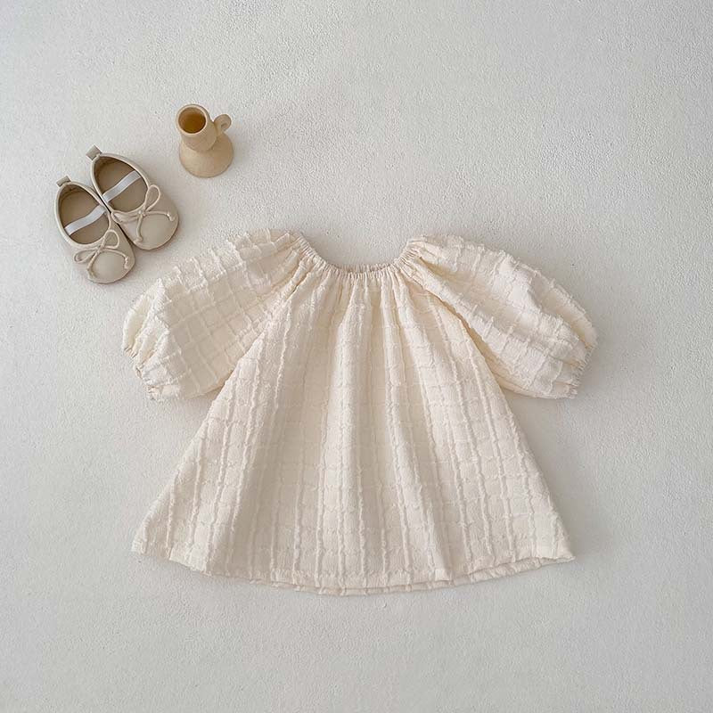 Le printemps et l'automne Plaid Solid Color Baby Jumpsuit