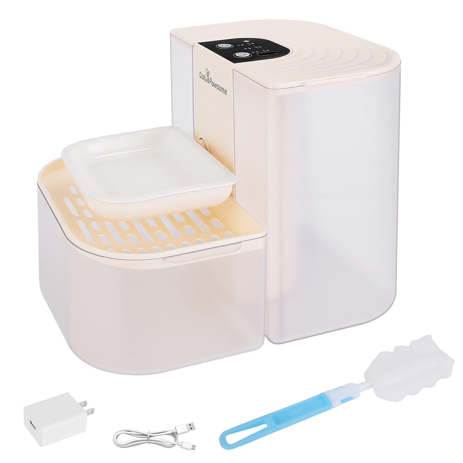 1Pc Smart Pet Fontaine d'eau Distributeur automatique d'eau pour chat 4.5L Chien rechargeable sans fil