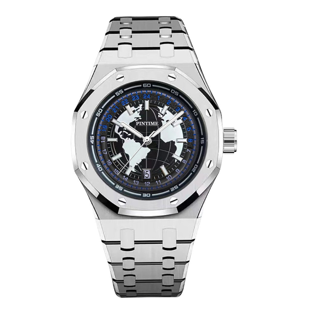 Montres homme imperméable Bracelet en acier lumineux Quartz