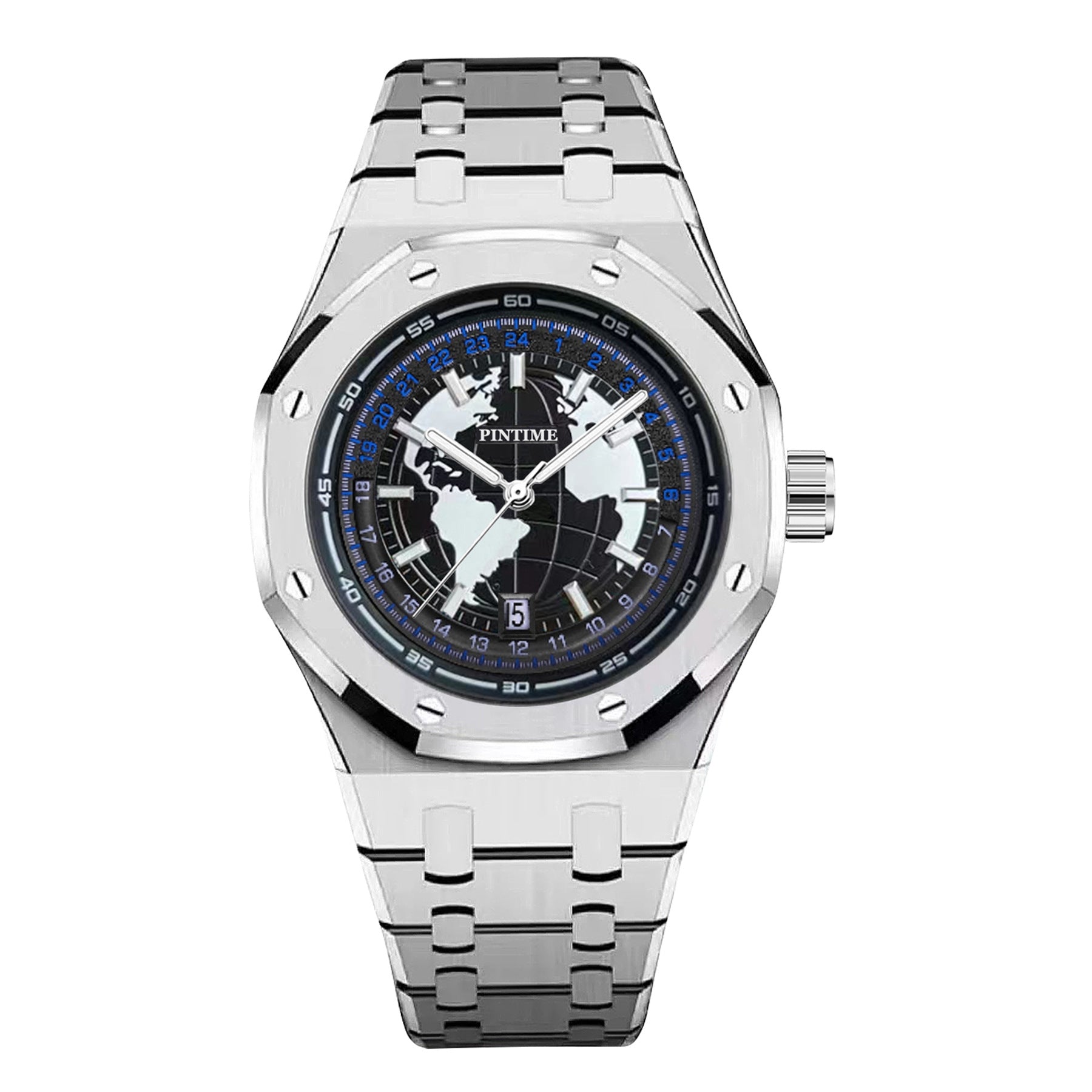 Montres homme imperméable Bracelet en acier lumineux Quartz