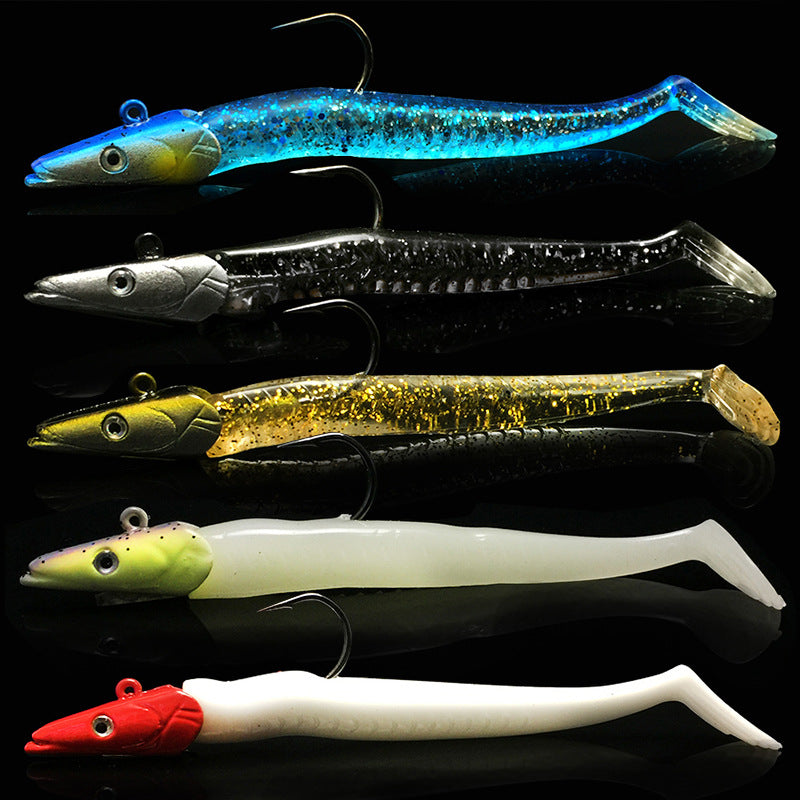 Seluya Tête de plomb Crochet doux poisson Bionic Bait Set