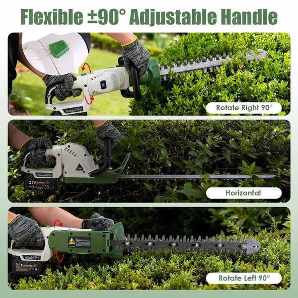 20'' Cordless Hedge Trimmer 21V Trimeur de bush à main étrier électrique avec Du