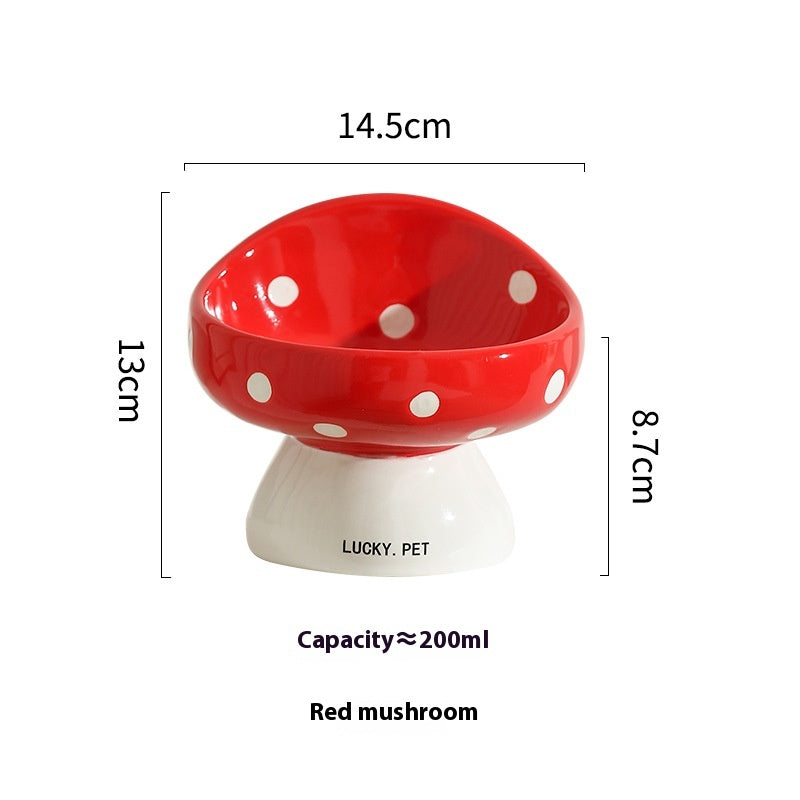 Cat Bowl Céramique Oblique Protection de la bouche Spine Cervical Boire Bol Grain