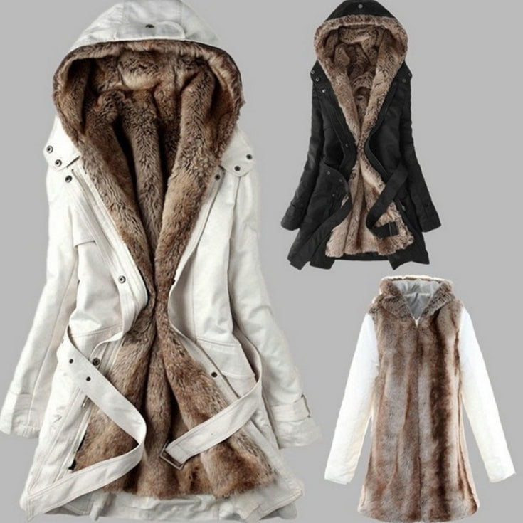 Manteau de coton laine Style mi-long