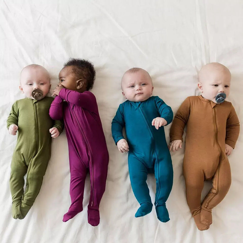 Bamboo Fibre Manches longues Une pièce Robe de salon Romper