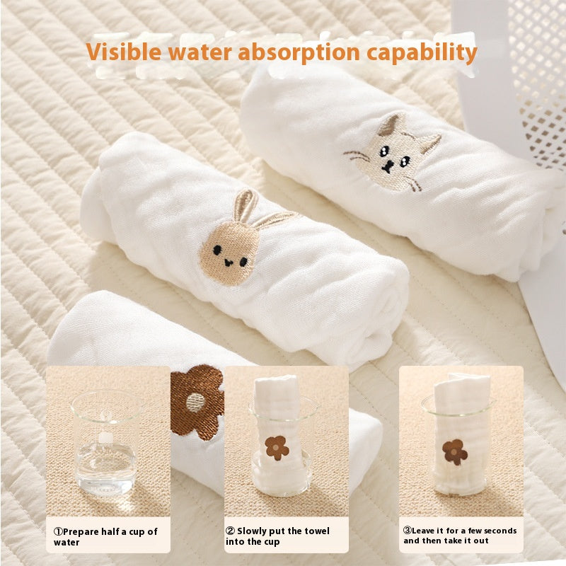Baby mince classe de coton A Six couches Gauze Petite serviette de salive carrée
